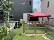 施工事例2）犬と楽しく遊べるお庭