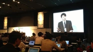 TechCrunch Tokyo 2013 スタートアップバトルのプレゼンの様子。さまざまなピッチイベントに登壇し、最優秀賞も含め多くの賞をいただきました。