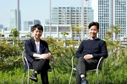 左：代表取締役社長CEO 和智雄司、右：代表取締役副社長COO朴俊瑛