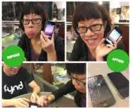 Hong Kong celeb, Meggie repairs her phone with us