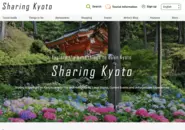 自社運営メディアのSharing kyotoのトップページ。京都の観光スポット、レストラン、ショップ、イベントのカテゴリ毎に、私たちが実際に体験して良いなを思ったスポットを厳選して掲載しています。