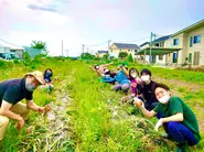 都心から1時間。埼玉県越谷市にある私たちの畑「田心ファーム」。カフェで使う野菜やメンバーの欲しい野菜をともに作るコミュニティファームです。農地のない台東区の子どもたちが自然に触れる機会を作ります。