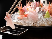 日本海の魚介をふんだんに使ったメニューの数々、天然素材にこだわっております