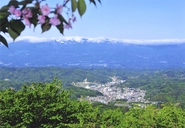 自然豊かな川俣町の全景