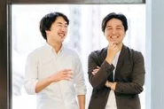 右が代表の藤田、左が共同創業者/取締役の柴田です。