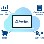 Pro-Sign(プロサイン)とは、「企業のコストを透明化し、適正化とガバナンス強化を実現する」ことをコンセプトとした、SaaSサービスです。