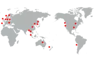 働く場所は完全自由のオンラインワークなので、所属メンバーは日本全国・世界33ヶ国に点在しています！