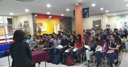 マレーシアの大学で開催した学生向け広報イベントでの一コマ