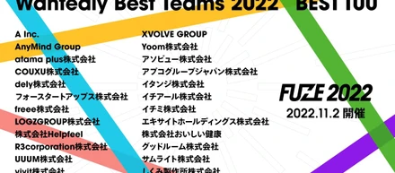 Wantedly Best Team 2022 Best100企業になりました。