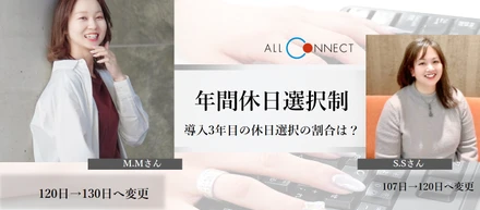 【社内制度】年間休日選択制｜ワークライフバランスに合わせ年に一度年間休日を変更！導入3年目の休日選択の割合は？