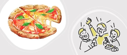 社外の人とつながるNOKIOO Lunch Pizza Session
