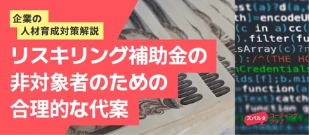 リスキリング補助金の種類や非対象者のための合理的な代案を提示！ 【DX人材育成対策を解説】 ｜スパルタコーディングクラブ
