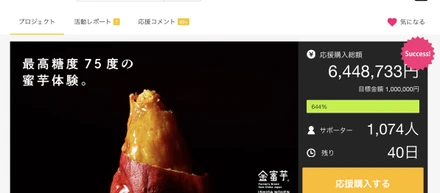 クラウドファンディングで農家過去1位を達成！