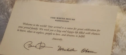【ホワイトハウスからの手紙】アメリカで出産すると大統領から手紙が届きます。