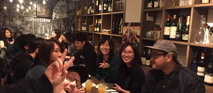 全体ミーティングの後にみんなで飲み会🍻