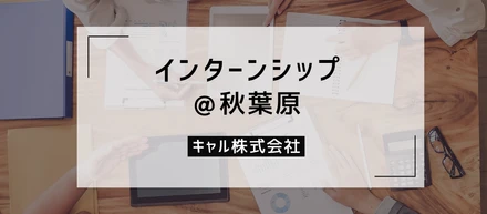 【新卒】26卒向け5Daysインターンシップ＠秋葉原