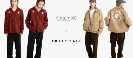 OSUSI × PORT OF CALL 今回 PORT of CALL がコラボ相手にえらんだのは、NIGO 氏のブランド「HUMANMADE®」や「A Bathing Ape®」のグラフ ィックを手がける、グラフィックアーティストの OSUSI(オスシ)さん。