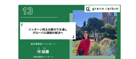 Vol.13　インターンの繋がりを通しグローバル課題の解決へ