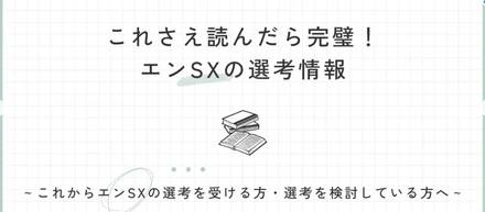 これさえ読んだら完璧！エンSXの選考情報
