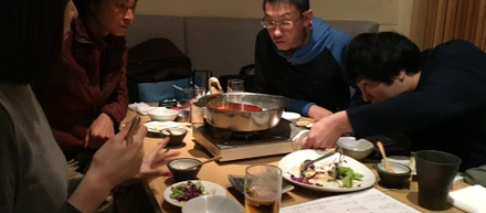北海道支部会の懇親会は水炊き屋で火鍋でした＾＾