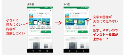 タテvsヨコ!!どっちが効果が高い!? Google Play ストアでスクリーンショットABテスト