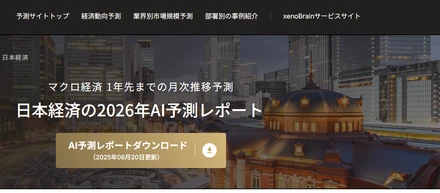 経済予測プラットフォーム『xenoBrain』、原材料価格、製品需要、景気動向など50市況のAI予測ページを更新・リニューアルしました！