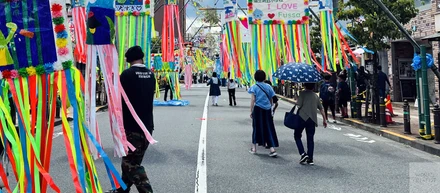 「福生七夕まつり」設営