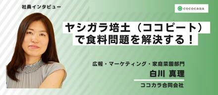 【社員インタビュー③】次世代のヤシガラ培土で食料問題を解決する！