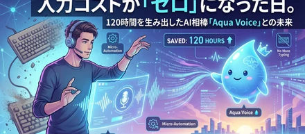 入力コストが「ゼロ」になった日。120時間を生み出したAI相棒「Aqua Voice」と語る、仕事の未来 🎙️💧