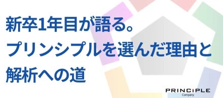 新卒1年目が語る。プリンシプルを選んだ理由と解析への道。