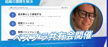 「みんな何してるか分からない」をなくしたい。WINGで始まった“ベスプラ共有会”