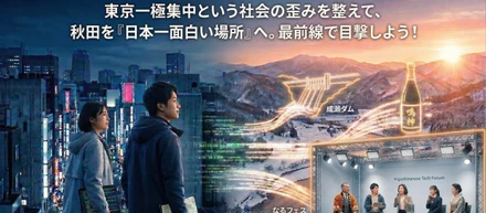 東京一極集中という社会の歪みを整えて、秋田を『日本一面白い場所』へ。最前線で目撃しよう！