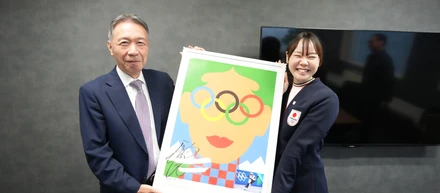 世界に挑む背中を応援しています！ミラノ・コルティナオリンピック出場の吉田選手が表敬訪問