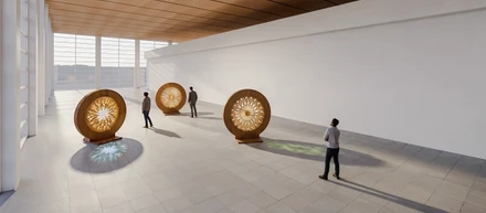 大分県立美術館 10周年記念｜新常設作品「時の縁にて – passage of time –」をアトリウムに展示開始