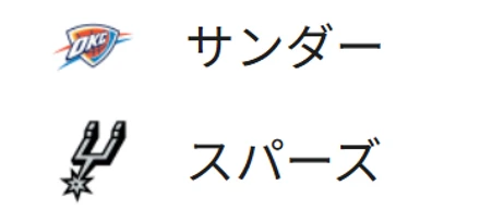サンダーVSスパーズ　どっちが勝つ！