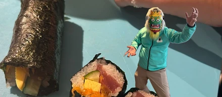 お待たせしました🫘👹🍣🎭🎩