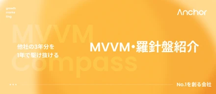 【MVVM・羅針盤紹介】「正解」を待つな、正解を「創り出せ」。市場No.1を創出し続ける、アンカーの妥協なきOS