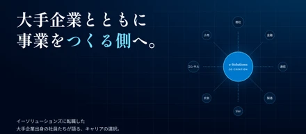 大手企業とともに事業をつくる側へ ― イーソリューションズに転職した大手企業出身の社員たち