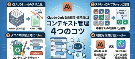 Claude Codeを長期間・高精度に使い続けるコンテキスト管理術
