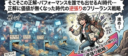 そこそこの正解・パフォーマンスを誰でも出せるAI時代・・・正解に価値が無くなった時代の逆張りのフリーランス戦略