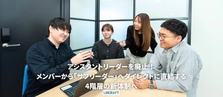 アシスタントリーダーを廃止！メンバーから「サブリーダー」へダイレクトに直結する4階層の新体制へ