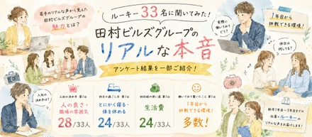 ルーキー33名に聞いてみた！田村ビルズグループのリアルな本音