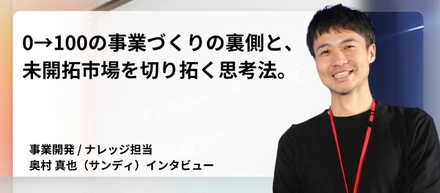正解ゼロからの突破口。「0→100の事業づくり」の裏側と、未開拓市場を切り拓く思考法