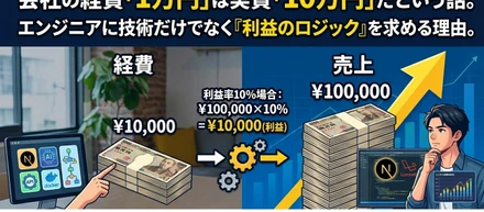 会社の経費「1万円」は実質「10万円」だという話。エンジニアに技術だけでなく『利益のロジック』を求める理由。