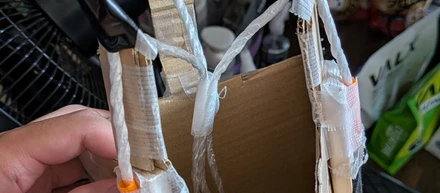 段ボールでアームを作った！('ω')ノ