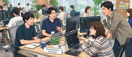 長期インターンプログラマコースの雰囲気とインターン生の交流！