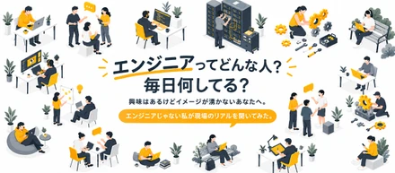 「エンジニアってどんな人？毎日何してるの？」興味はあるけどイメージが湧かないあなたへ。エンジニアじゃない私が現場のリアルを聞いてみた。