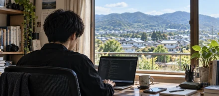 通勤時間、ゼロ分。地方在住エンジニアが語る1日密着スケジュール