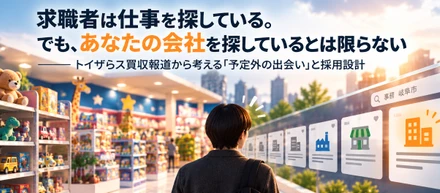 求職者は仕事を探している。でも、あなたの会社を探しているとは限らない-トイザらス買収報道から考える「予定外の出会い」と採用設計-