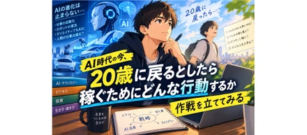 AI時代の今、20歳に戻るとしたら稼ぐためにどんな行動するか作戦を立ててみる